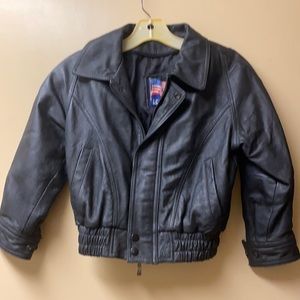 Vintage black leather jacket
